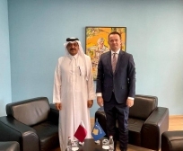 Ministri Peci pret në takim njoftues Ambasadorin e Katarit, Shkëlqesinë e tij z. Ali Bin Hamad Al Marri